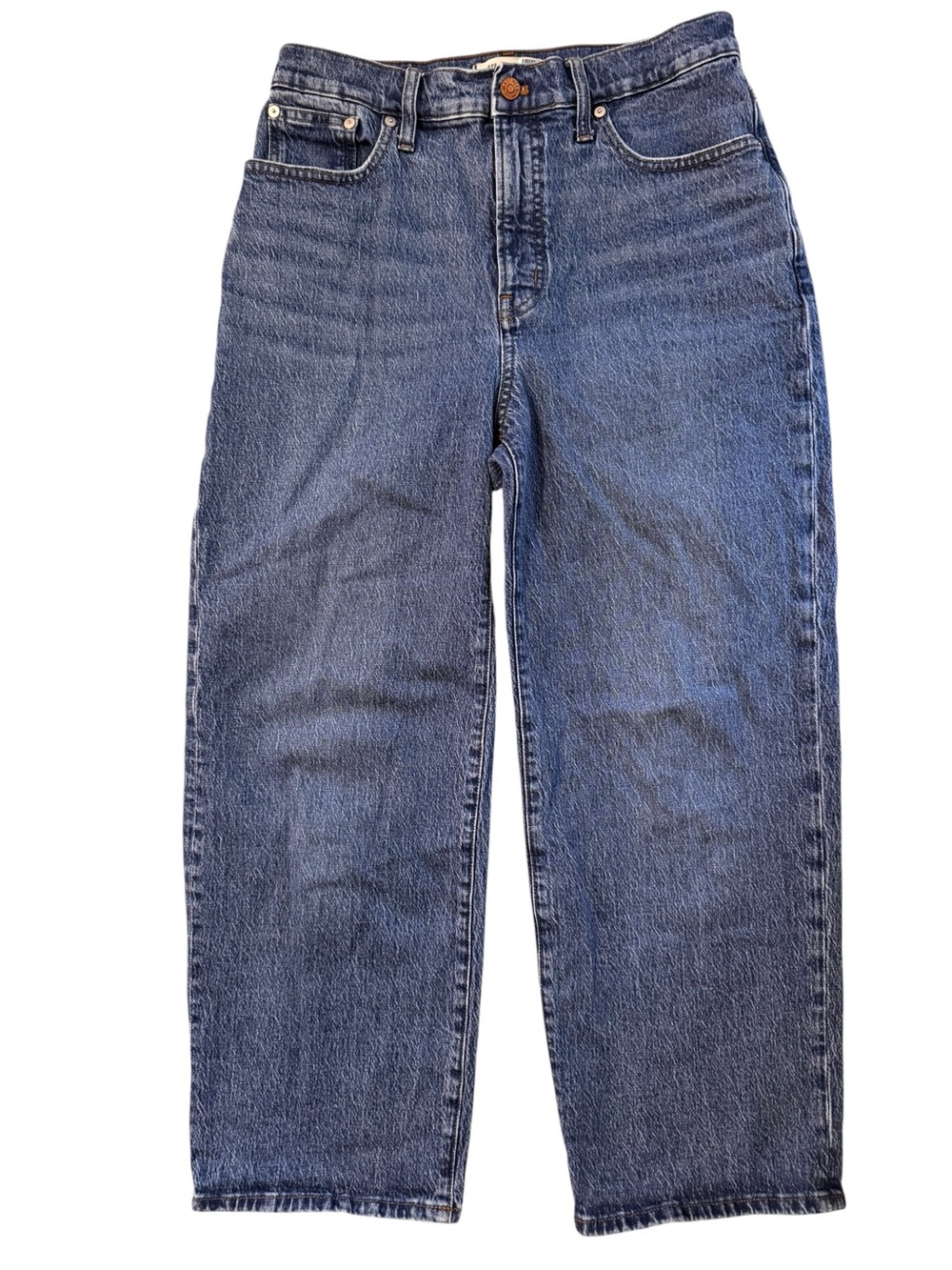 Madewell The Perfect Vintage Wide Leg Crop Jeans Size 29 NJ189 Medium Wash